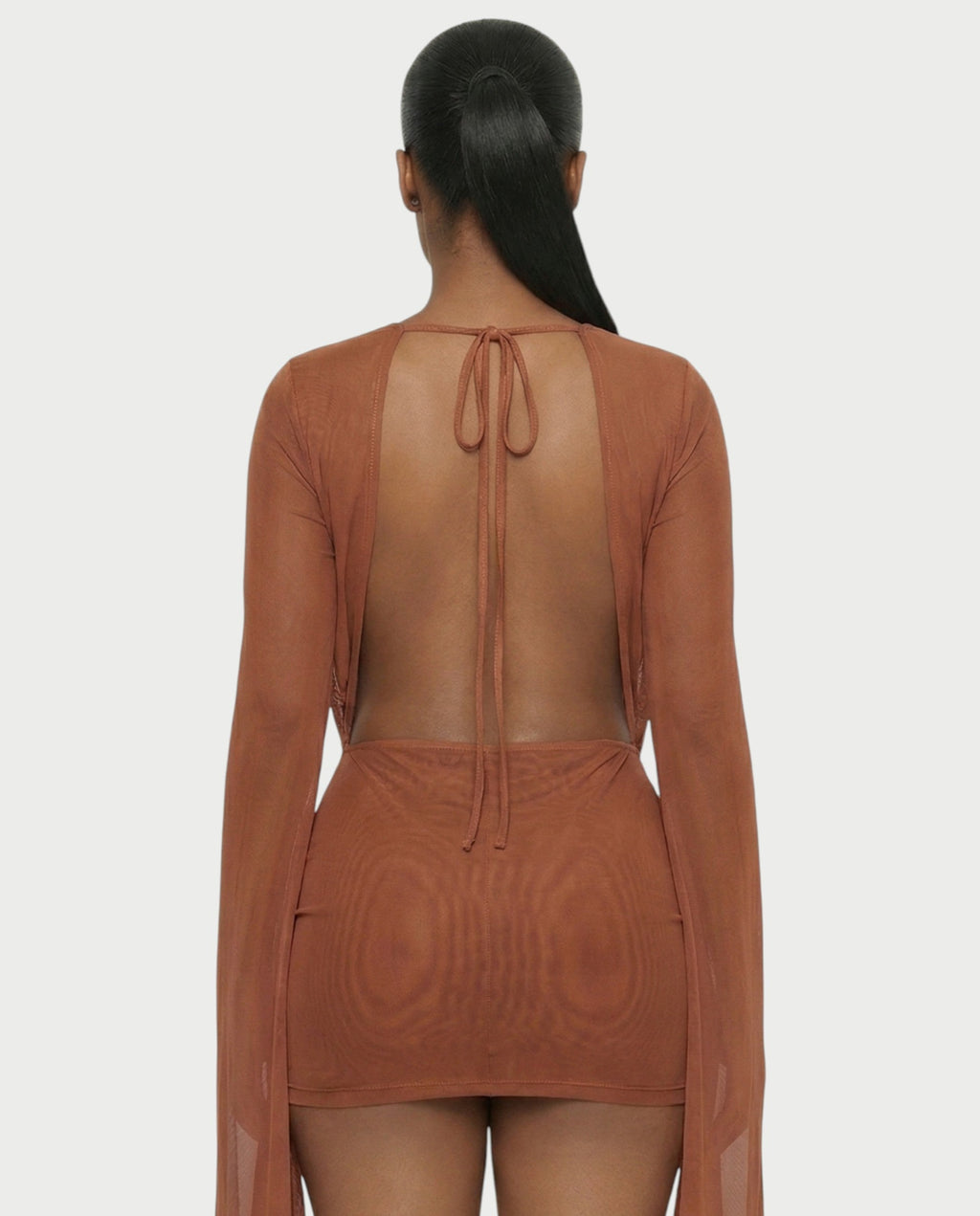 CAROL Cowl Neck Draped Mini Dress