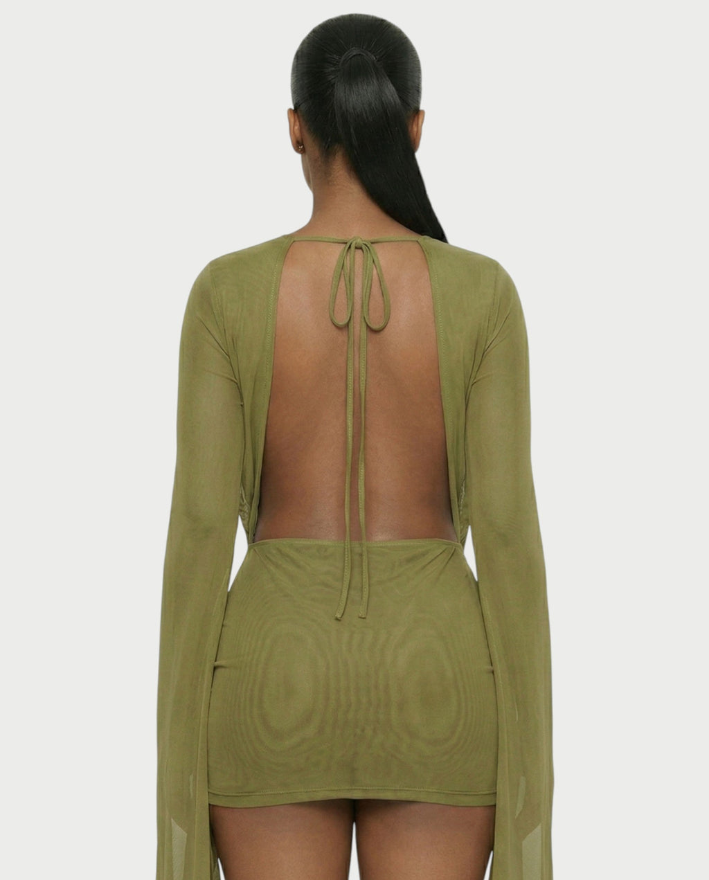 CAROL Cowl Neck Draped Mini Dress