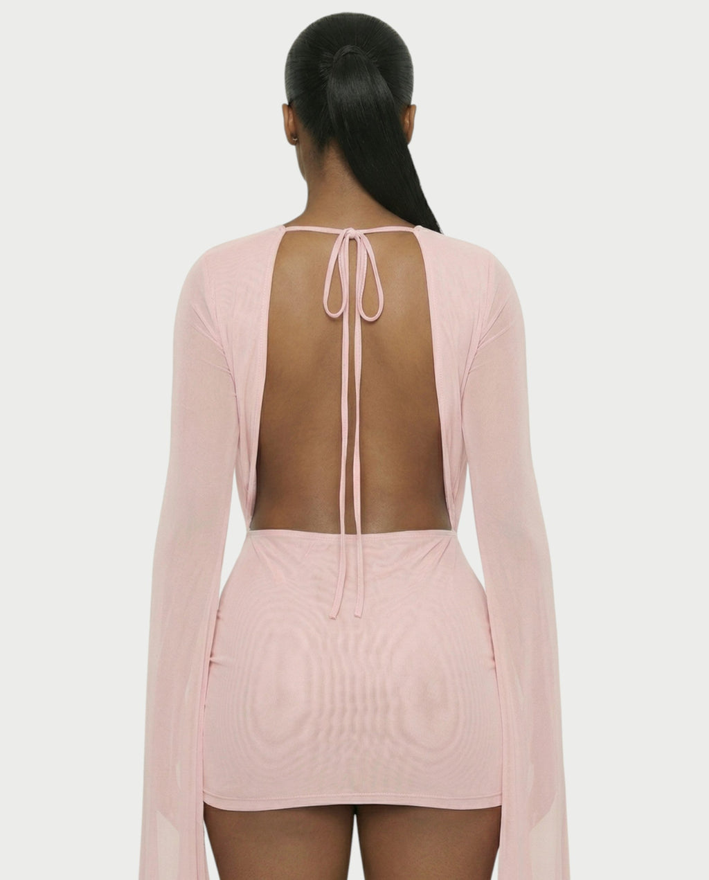 CAROL Cowl Neck Draped Mini Dress
