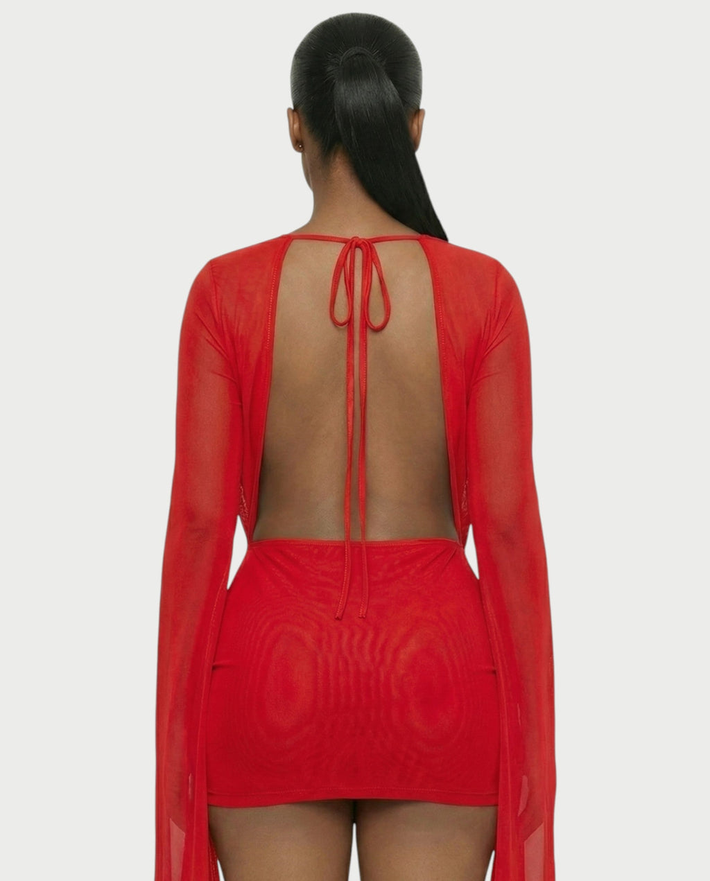 CAROL Cowl Neck Draped Mini Dress