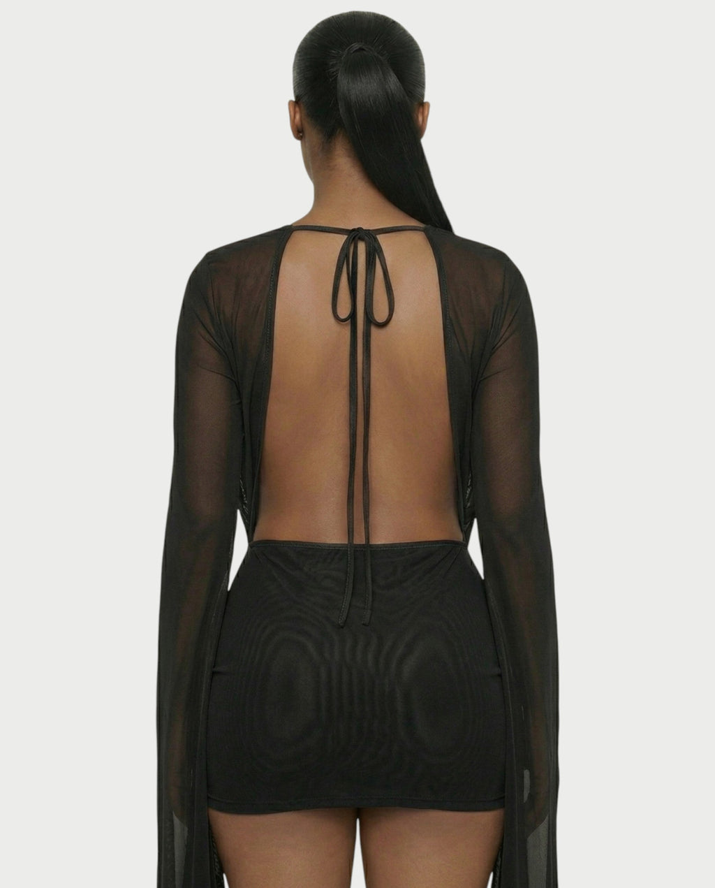 CAROL Cowl Neck Draped Mini Dress