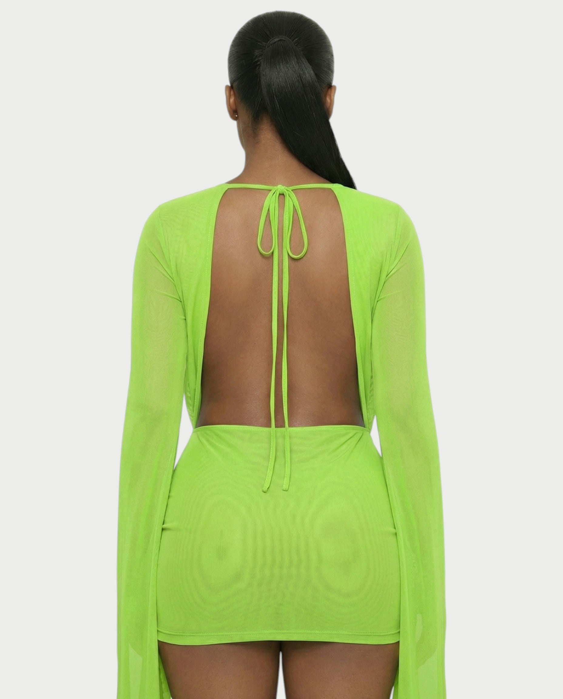 CAROL Cowl Neck Draped Mini Dress