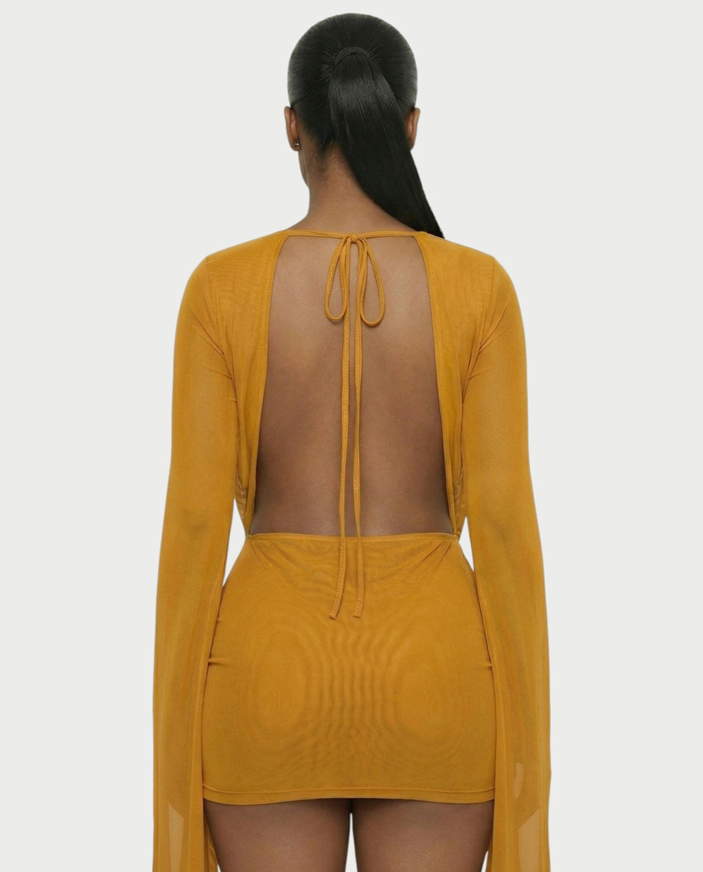 CAROL Cowl Neck Draped Mini Dress