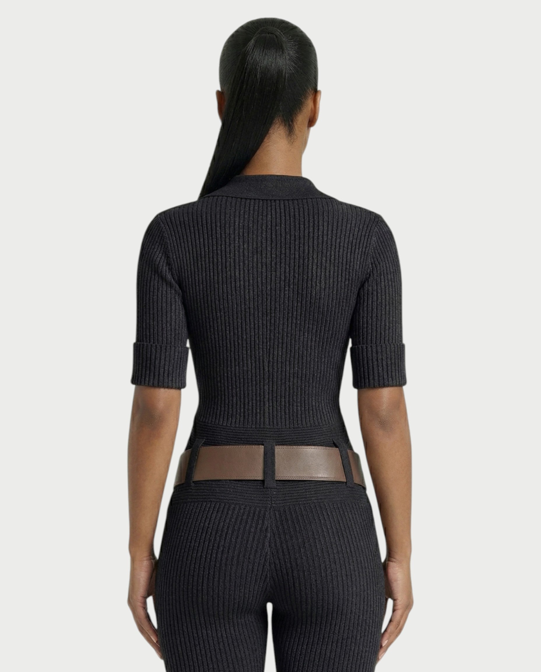 KIERA Ribbed Knit Bodysuit & Legging Set
