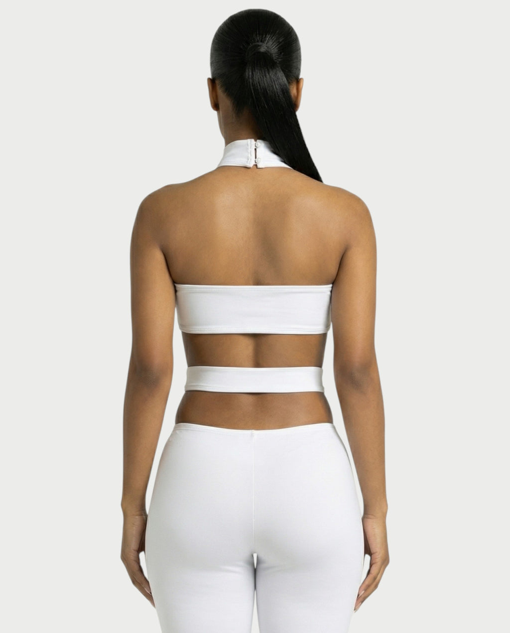 TARCY Studded Cutout High-Neck Romper