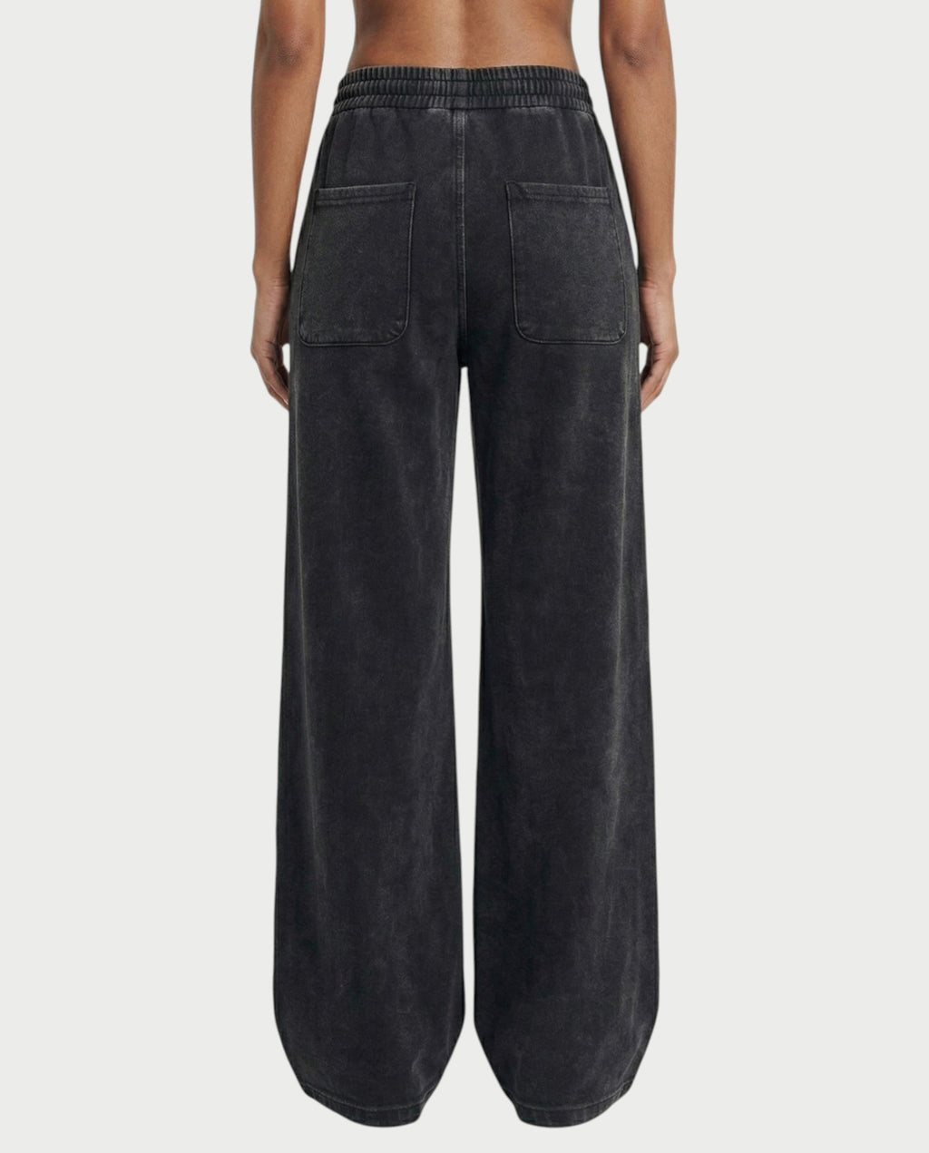 ASHINA Washed Zip-Up Jacket & Wide-Leg Drawstring Pants Set