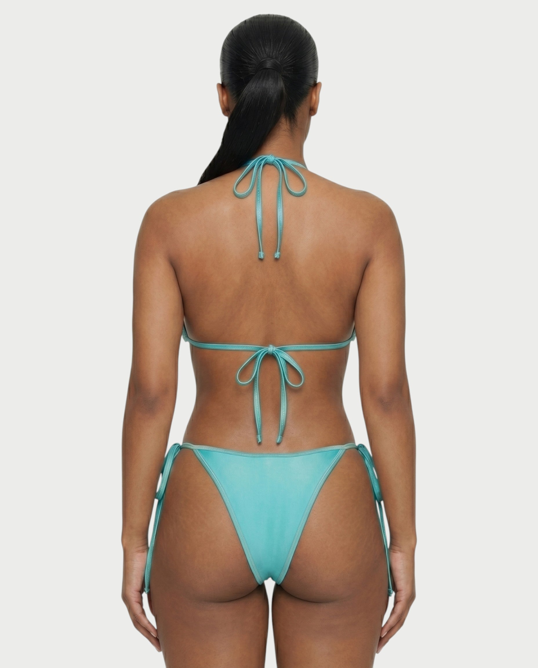 RIVENA Sequin Shell Triangle Bikini Set