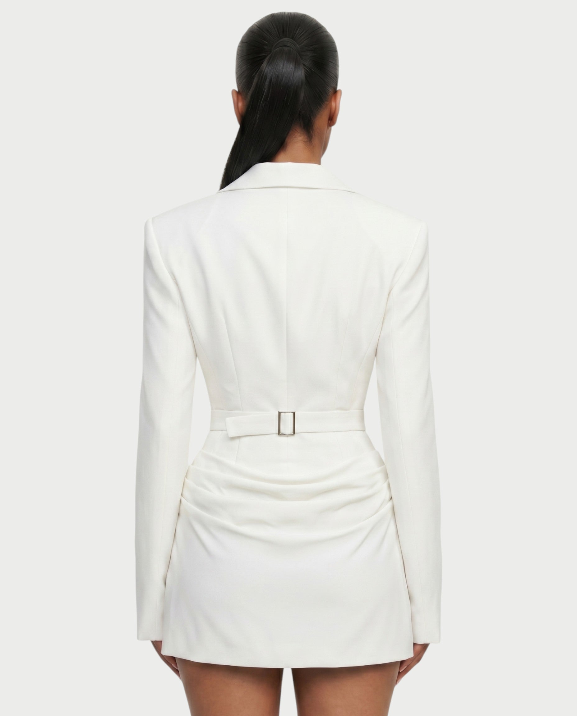 MIKAY Ruched Blazer Bodycon Mini Dress
