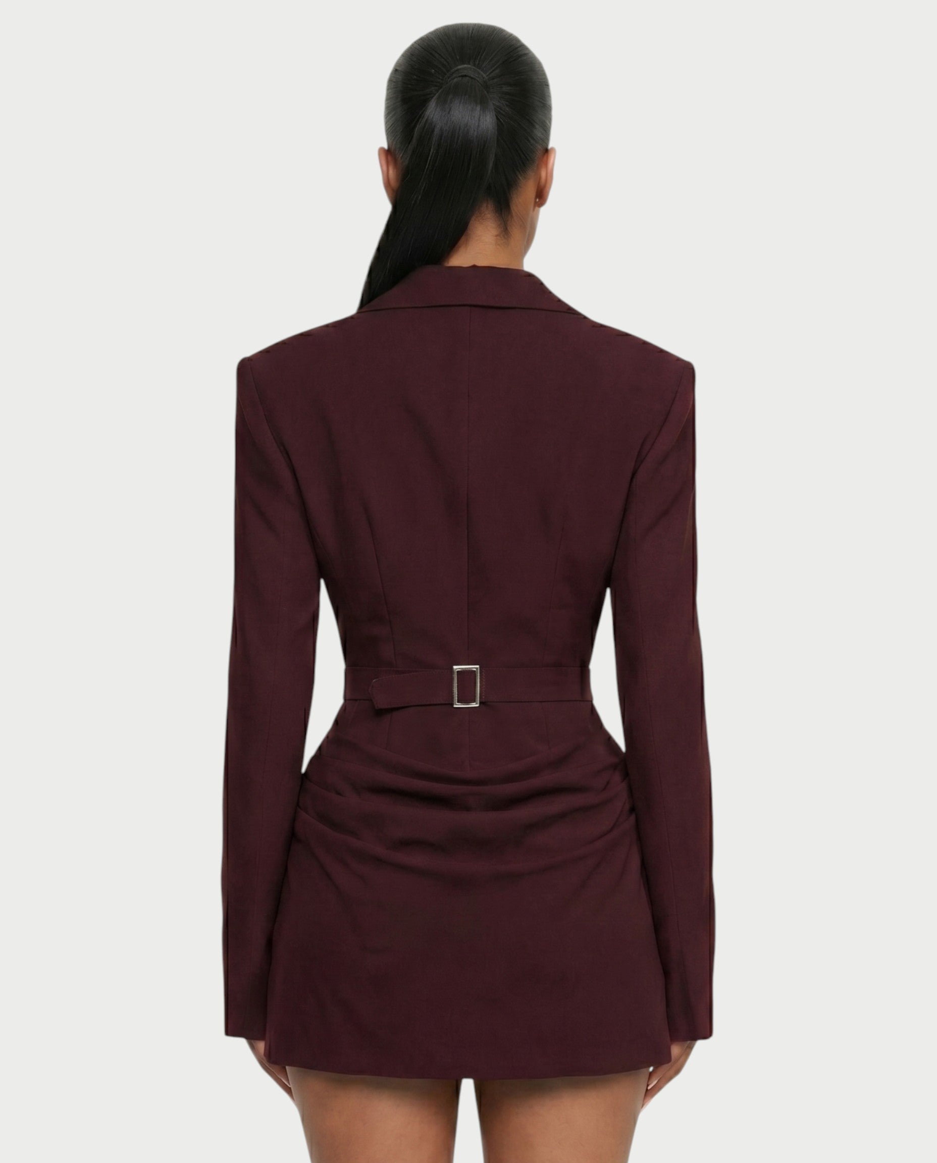 MIKAY Ruched Blazer Bodycon Mini Dress