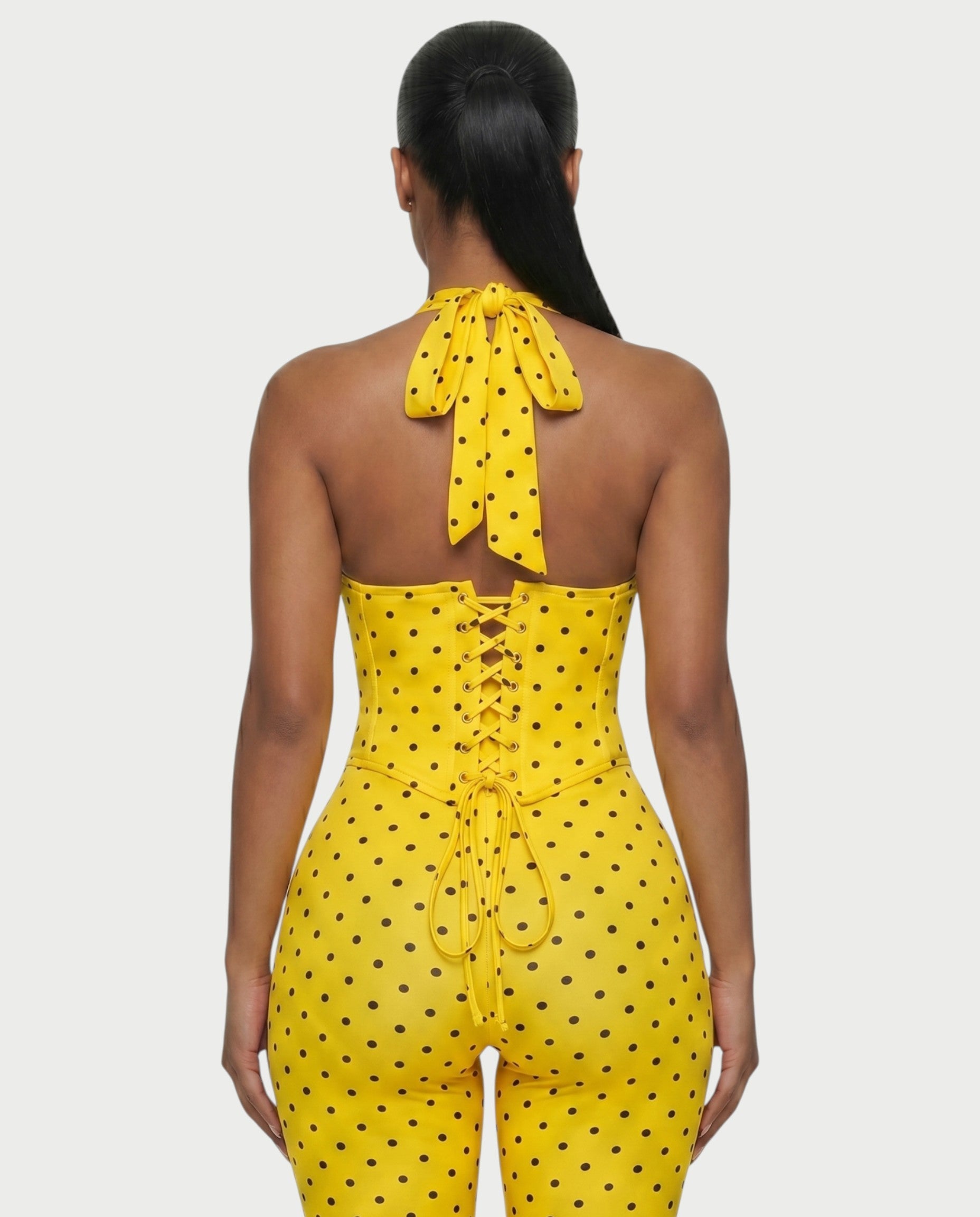 LERANIA Polka Dot Jumpsuit & Corset Set