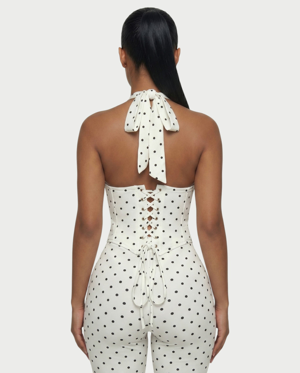 LERANIA Polka Dot Jumpsuit & Corset Set