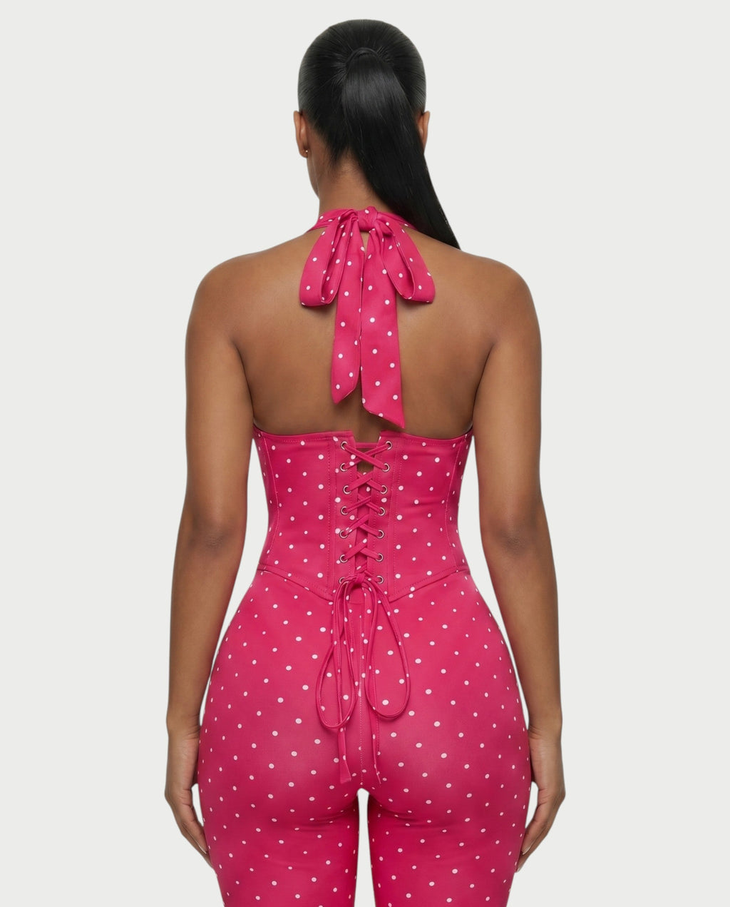 LERANIA Polka Dot Jumpsuit & Corset Set