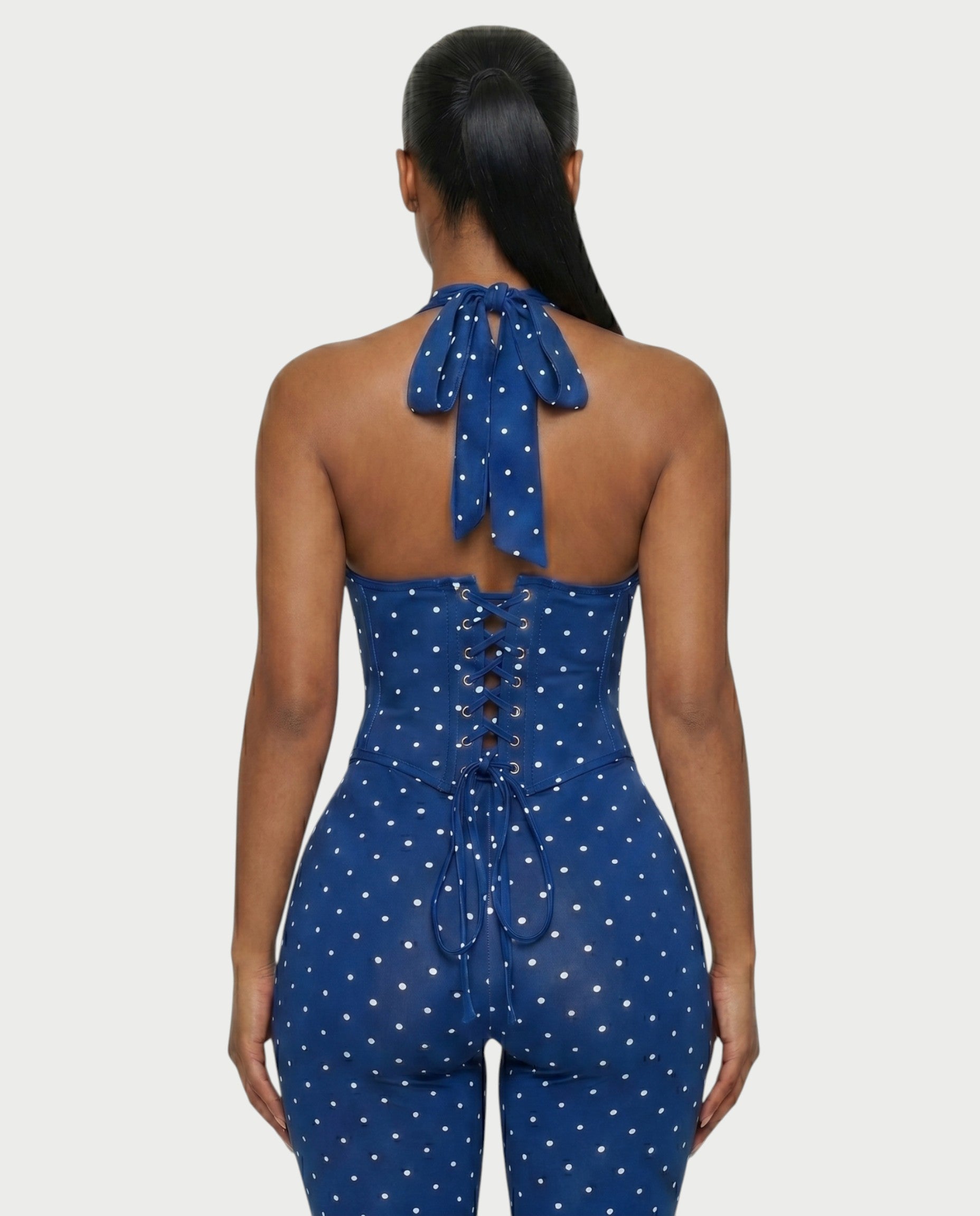 LERANIA Polka Dot Jumpsuit & Corset Set