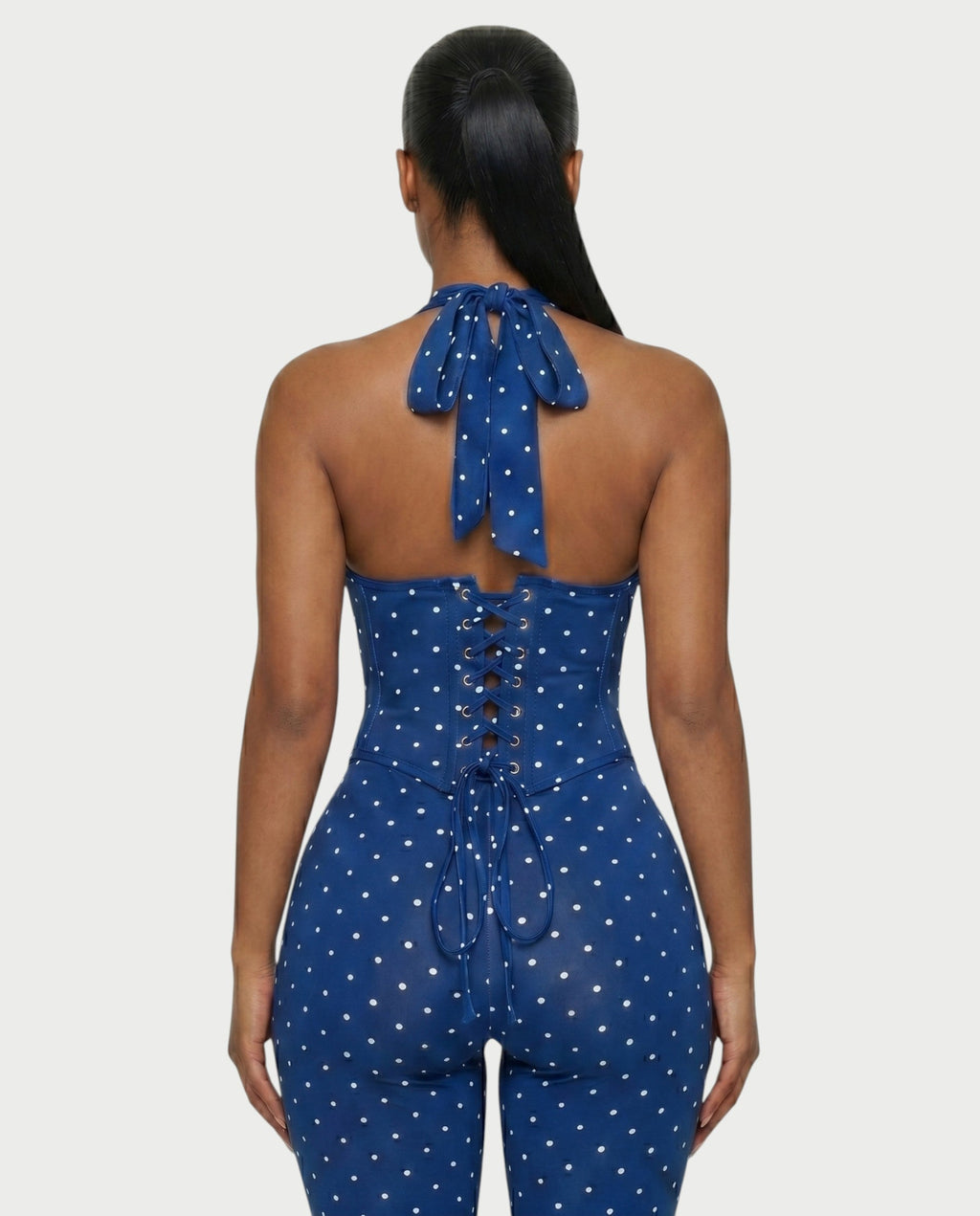 LERANIA Polka Dot Jumpsuit & Corset Set