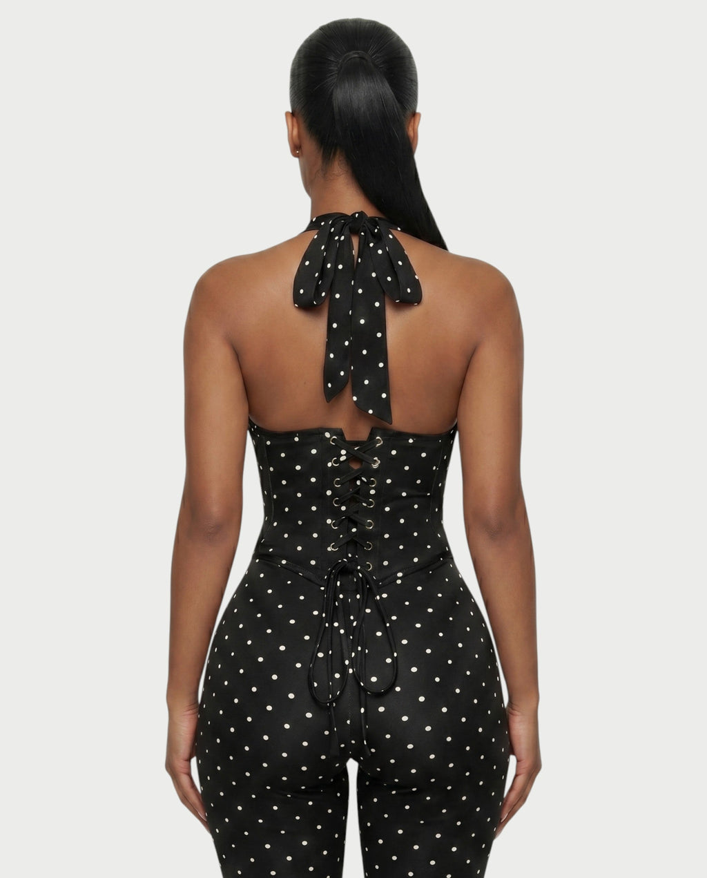 LERANIA Polka Dot Jumpsuit & Corset Set