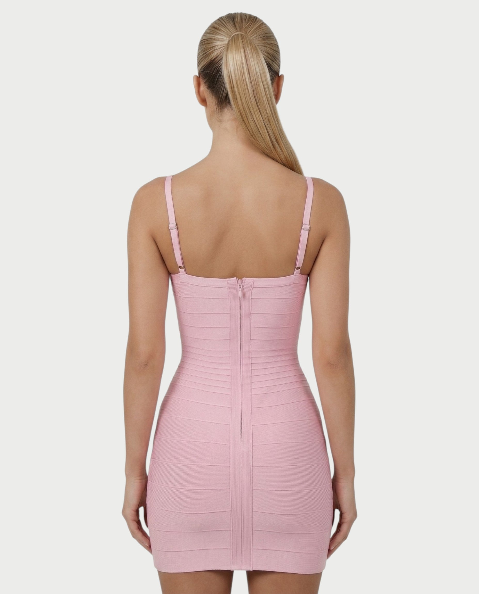ZAYARA Spaghetti Strap Bandage Mini Dress