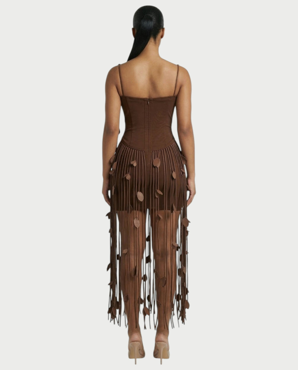 AYONA Camisole Top & High-waisted Tassel Skirt Set