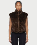 SONEYA Reversible Faux-Fur Puffer Vest