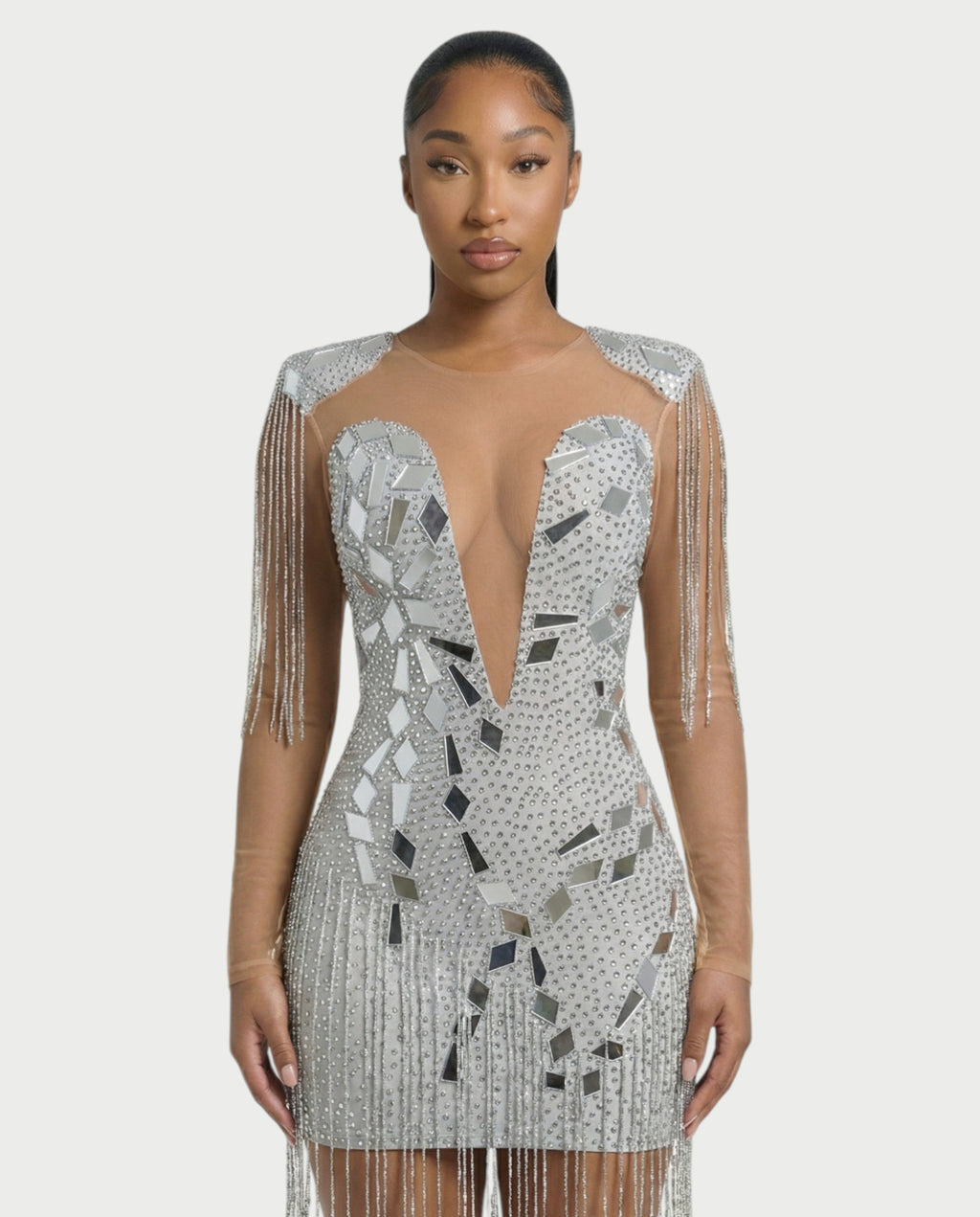 TALLIE Mirror Mosaic Mini Dress