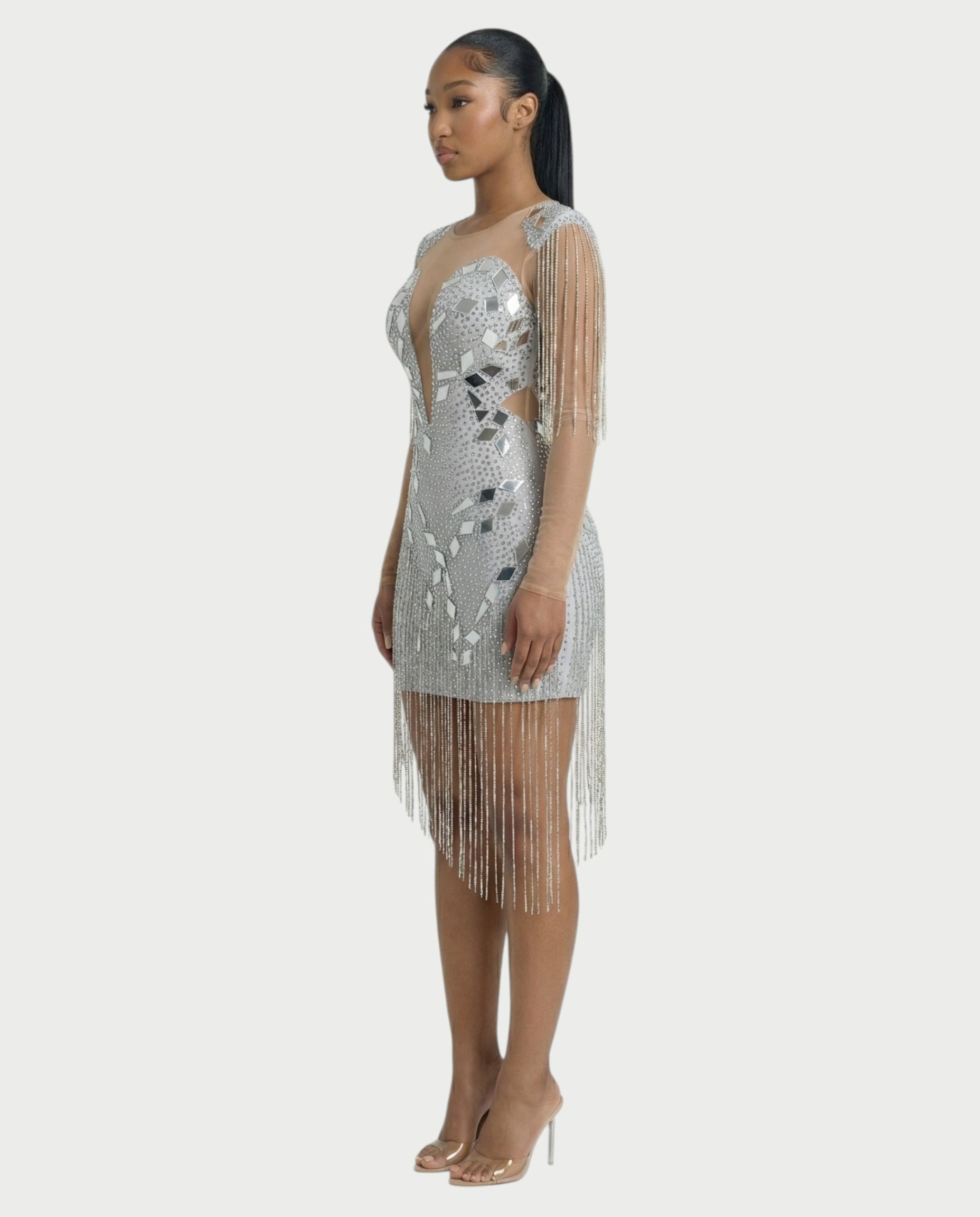 TALLIE Mirror Mosaic Mini Dress