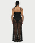 ZENRA Sheer Lace Maxi Dress