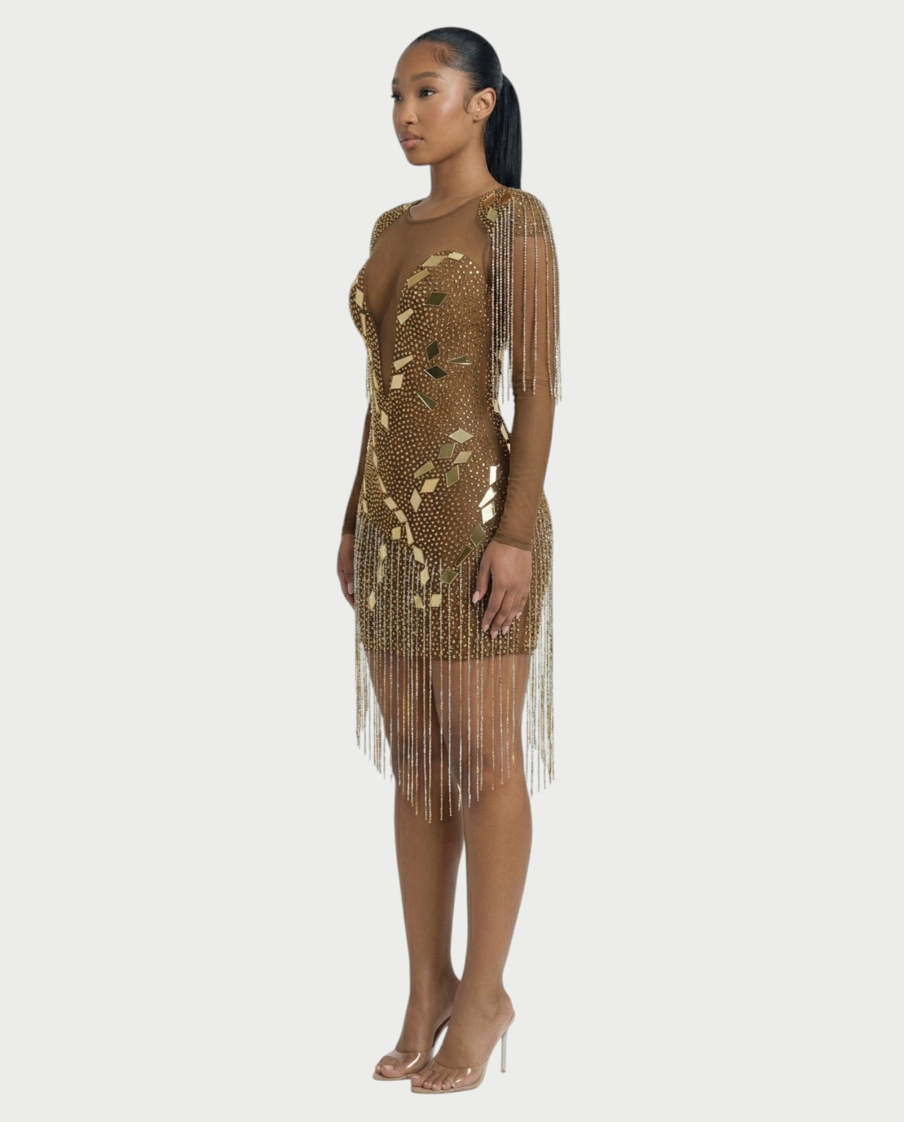 TALLIE Mirror Mosaic Mini Dress