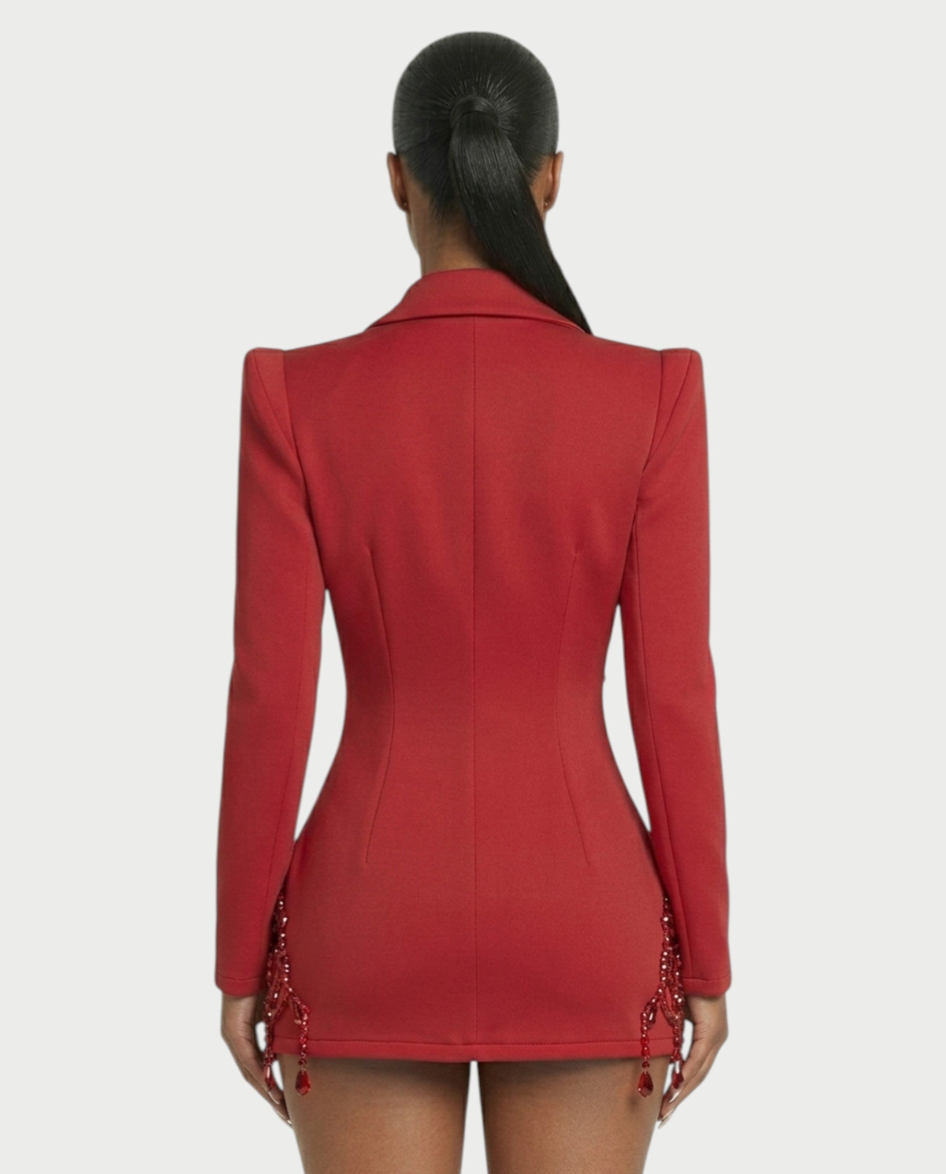 FIOR Pearl & Crystal Blazer Mini Dress