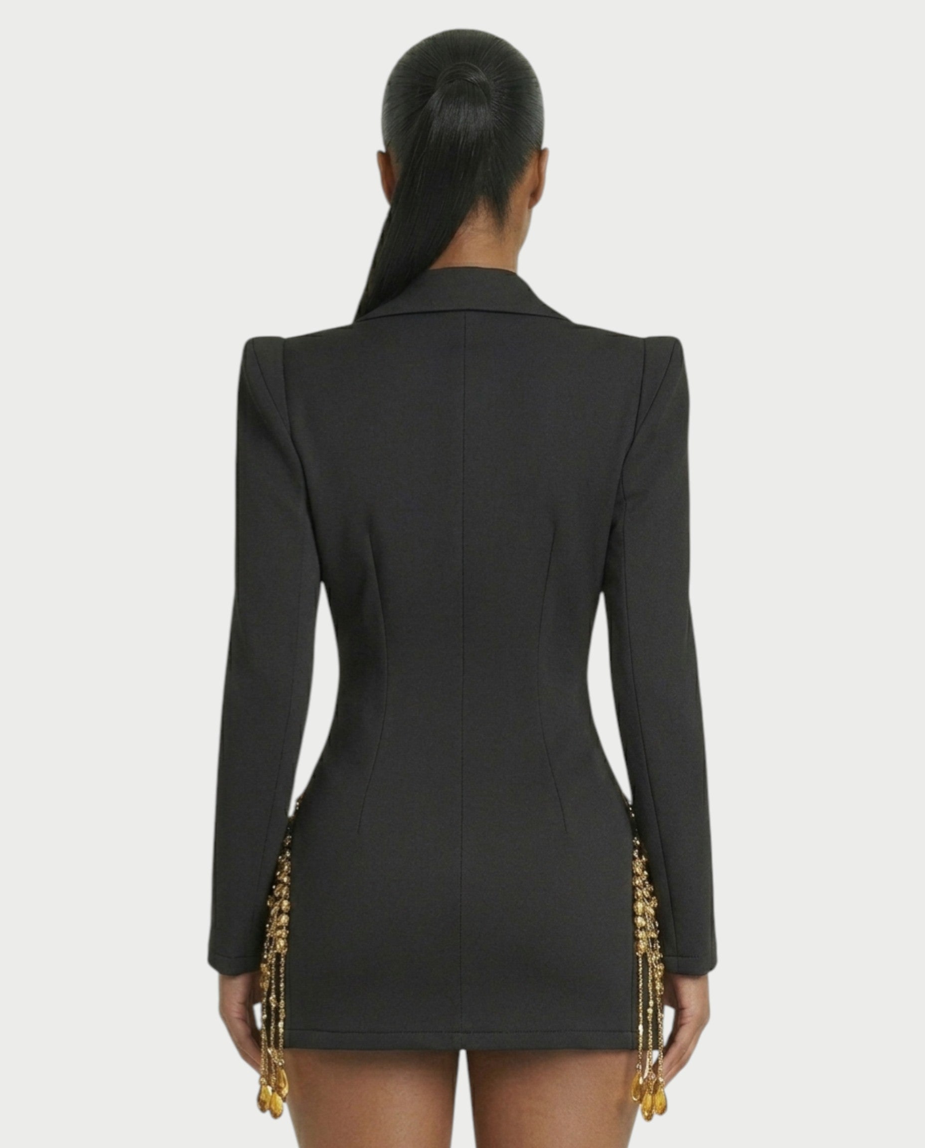 FIOR Pearl & Crystal Blazer Mini Dress
