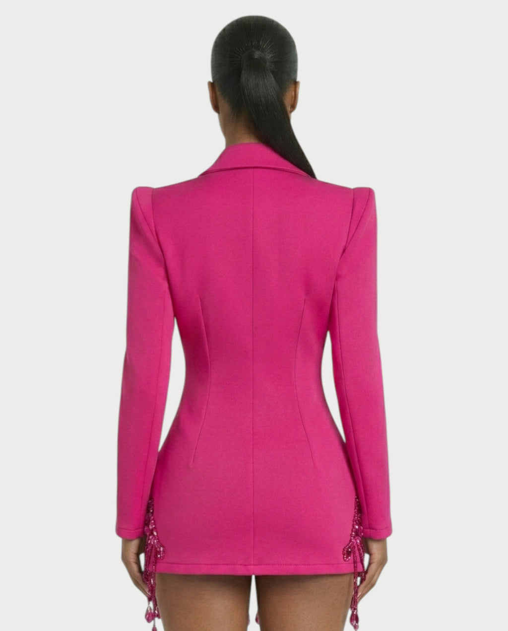 FIOR Pearl & Crystal Blazer Mini Dress
