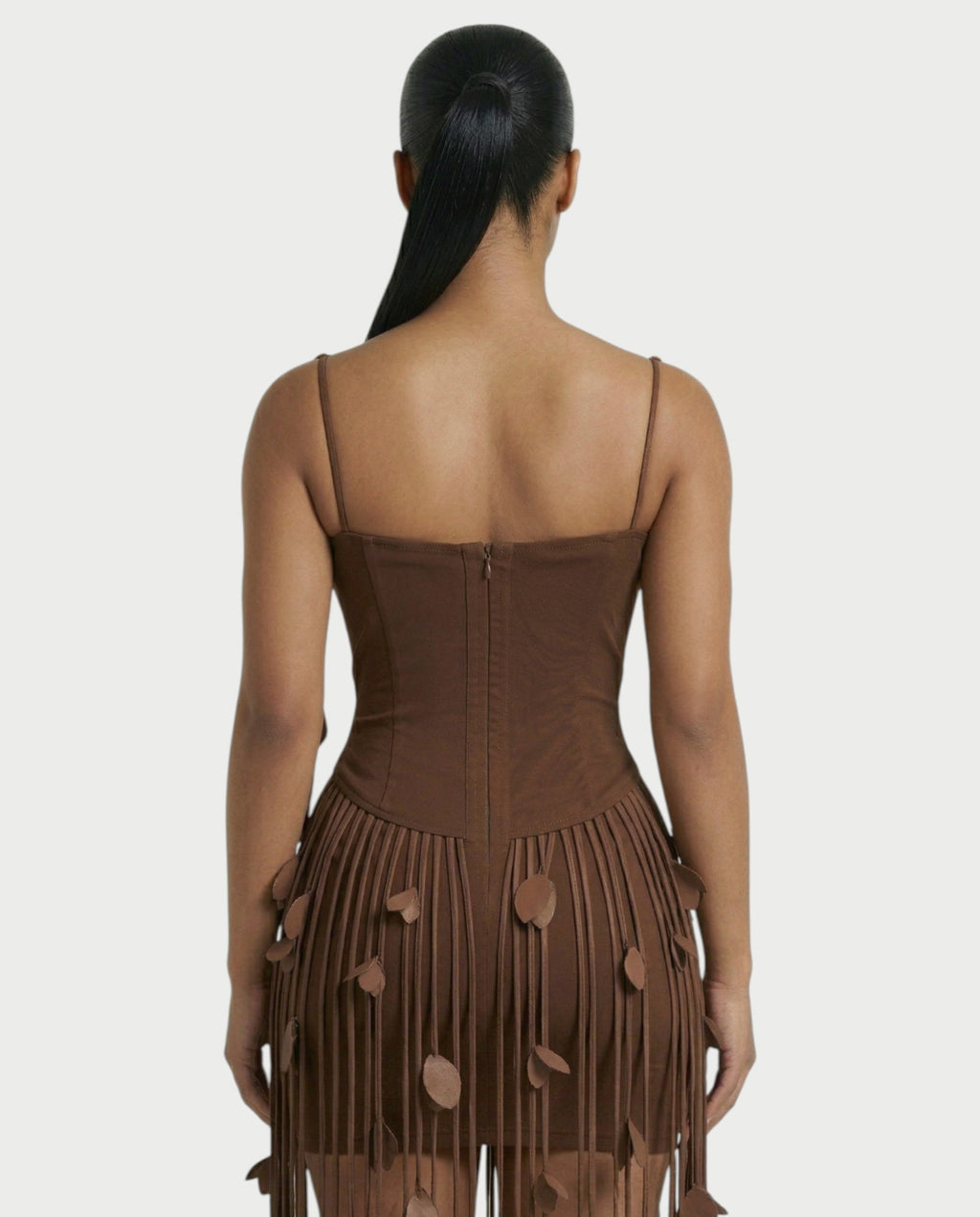 AYONA Camisole Top & High-waisted Tassel Skirt Set