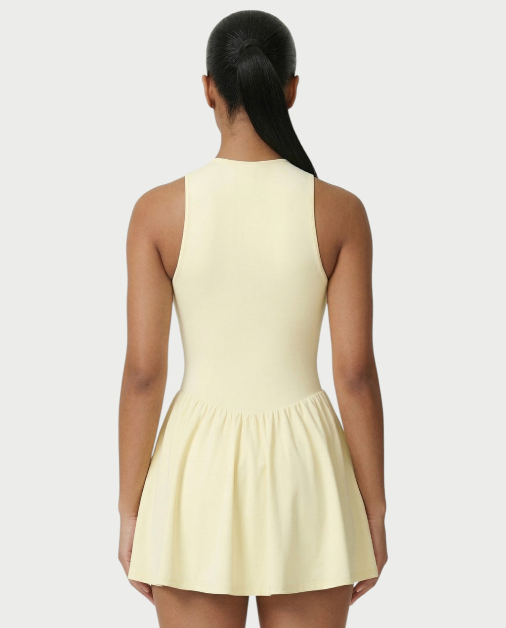 CAPRICE Zip-Front Sport Flared Tennis Skirt Mini Dress