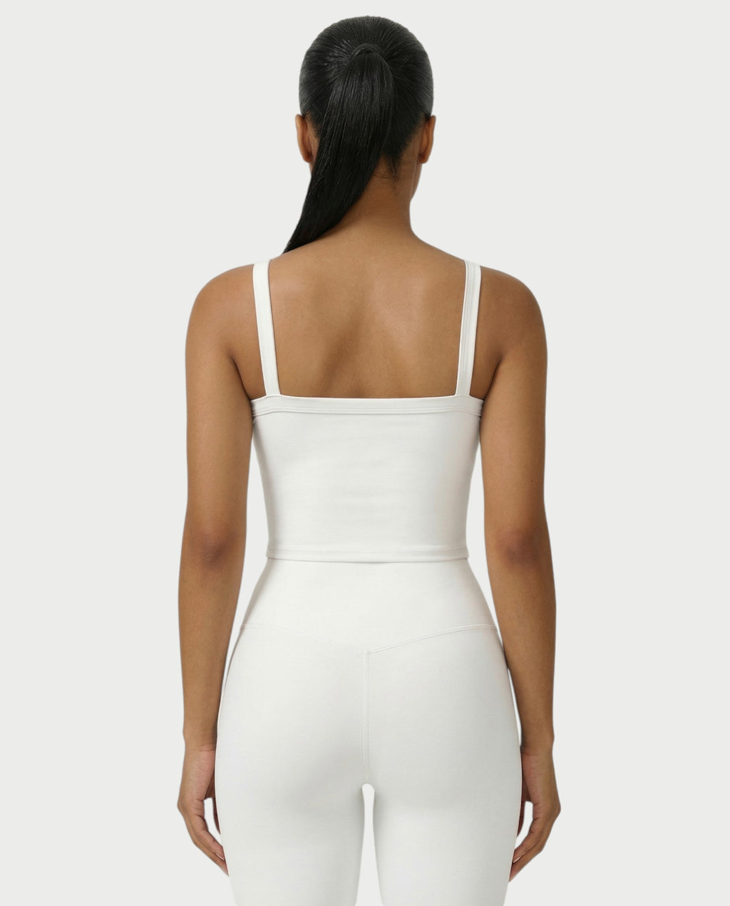 JINYA Padded Square-Neck Active Crop Top