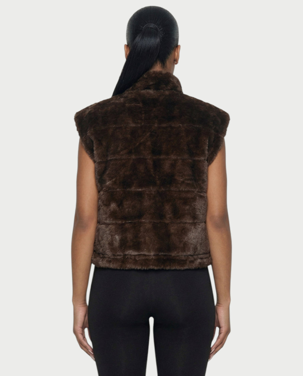 SONEYA Reversible Faux-Fur Puffer Vest