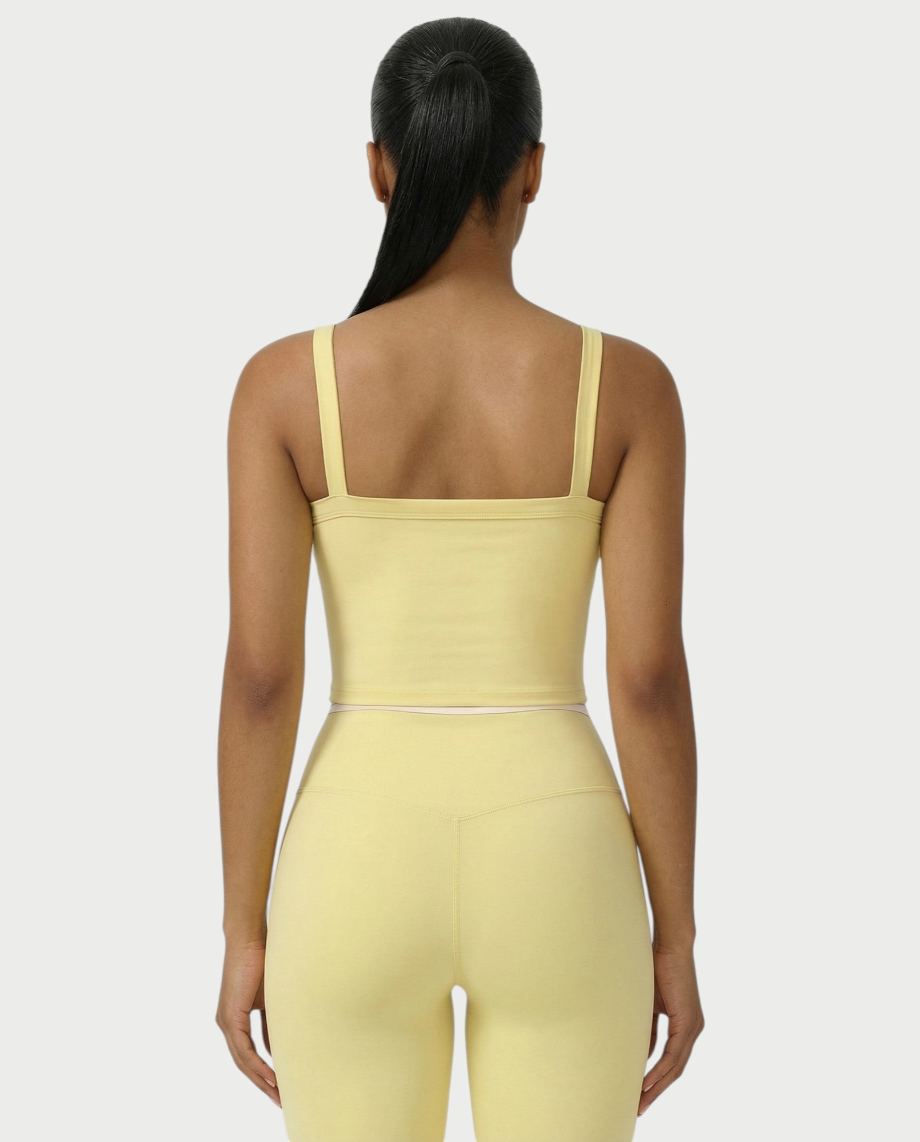 JINYA Padded Square-Neck Active Crop Top