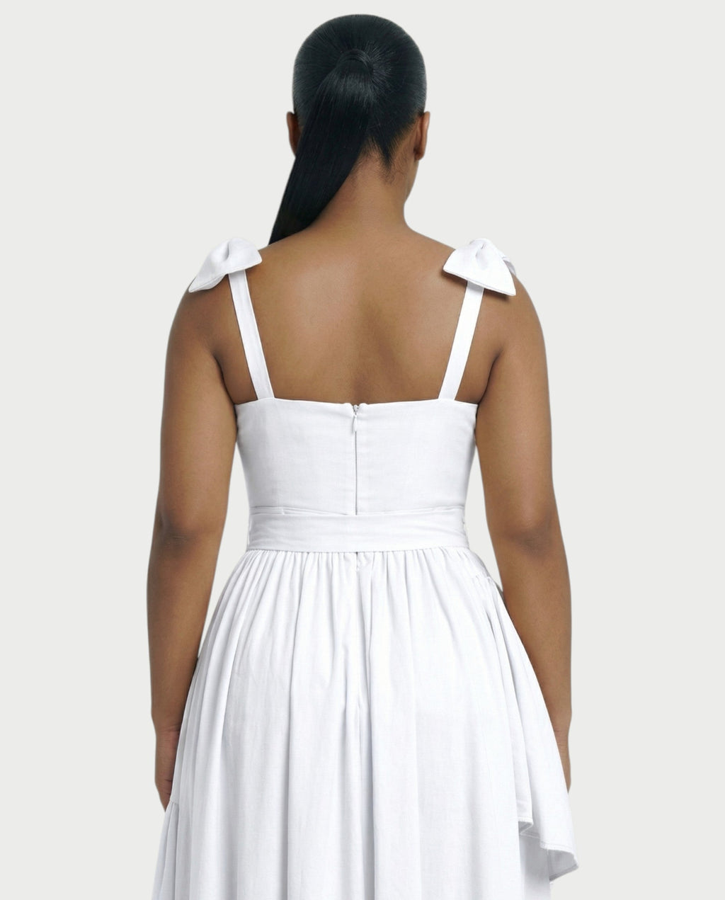 NARIMA Bow Ruffle Maxi Dress
