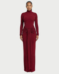 SERAYA Turtleneck Long-Sleeve Maxi Dress