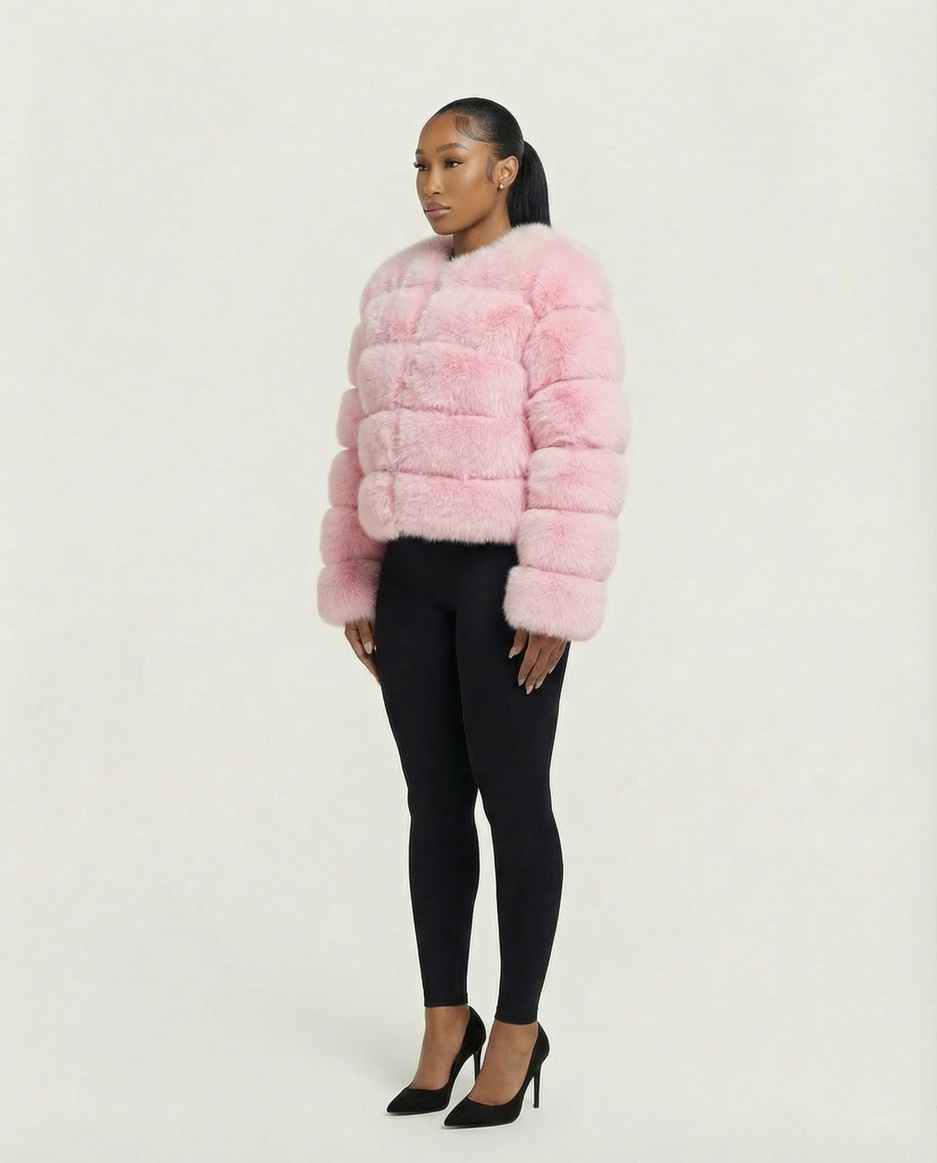 BEATRICE Faux Fur Bubble Jacket