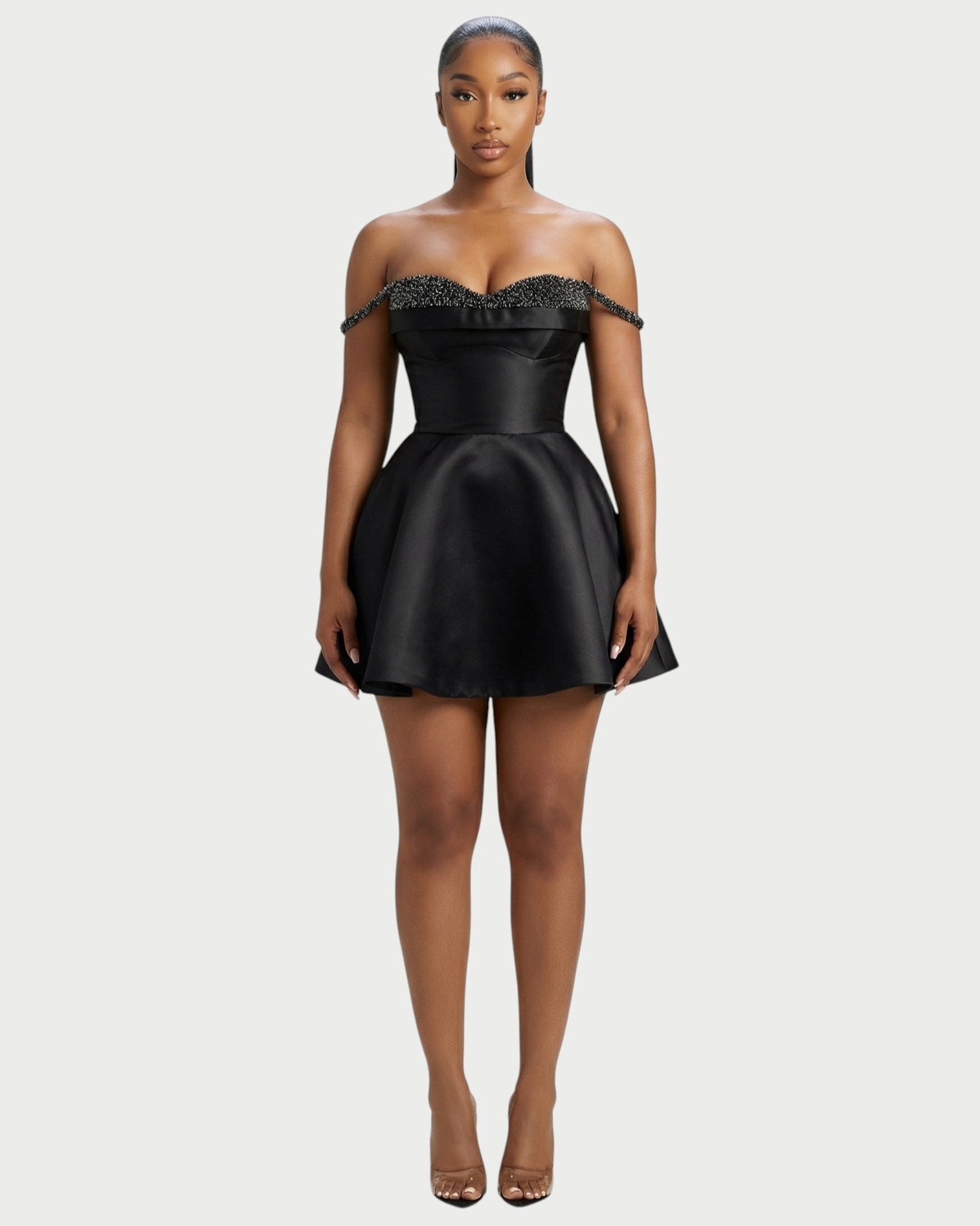 SELAH Sequin Corset Flare Mini Dress