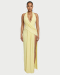 ERAYA Halter Neck Thigh-High Slit Maxi Dress