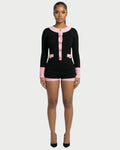 FRIMA Contrast Trim Knit Romper