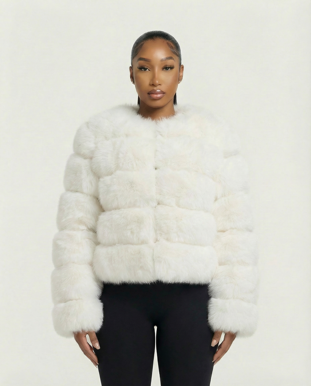 BEATRICE Faux Fur Bubble Jacket
