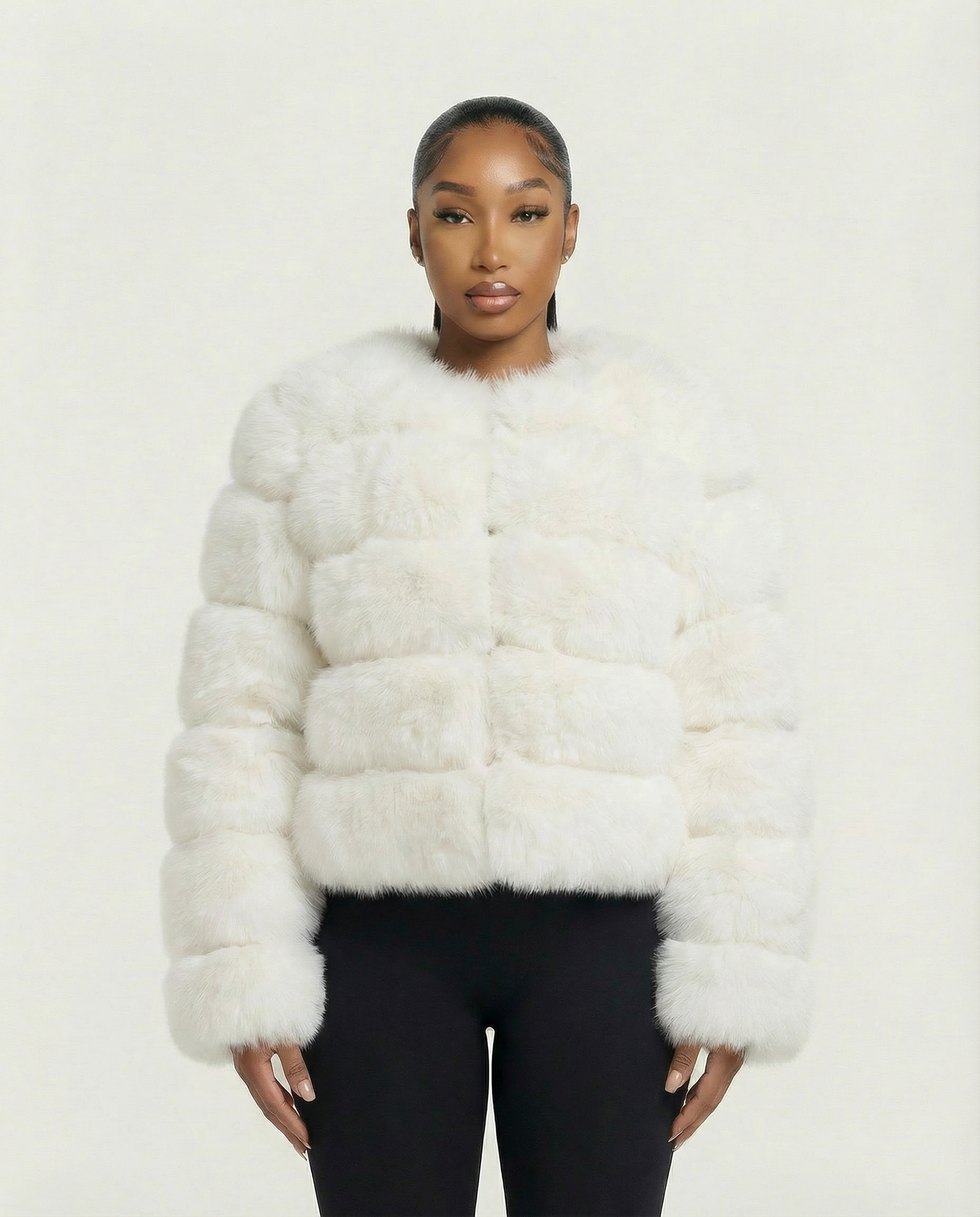 BEATRICE Faux Fur Bubble Jacket