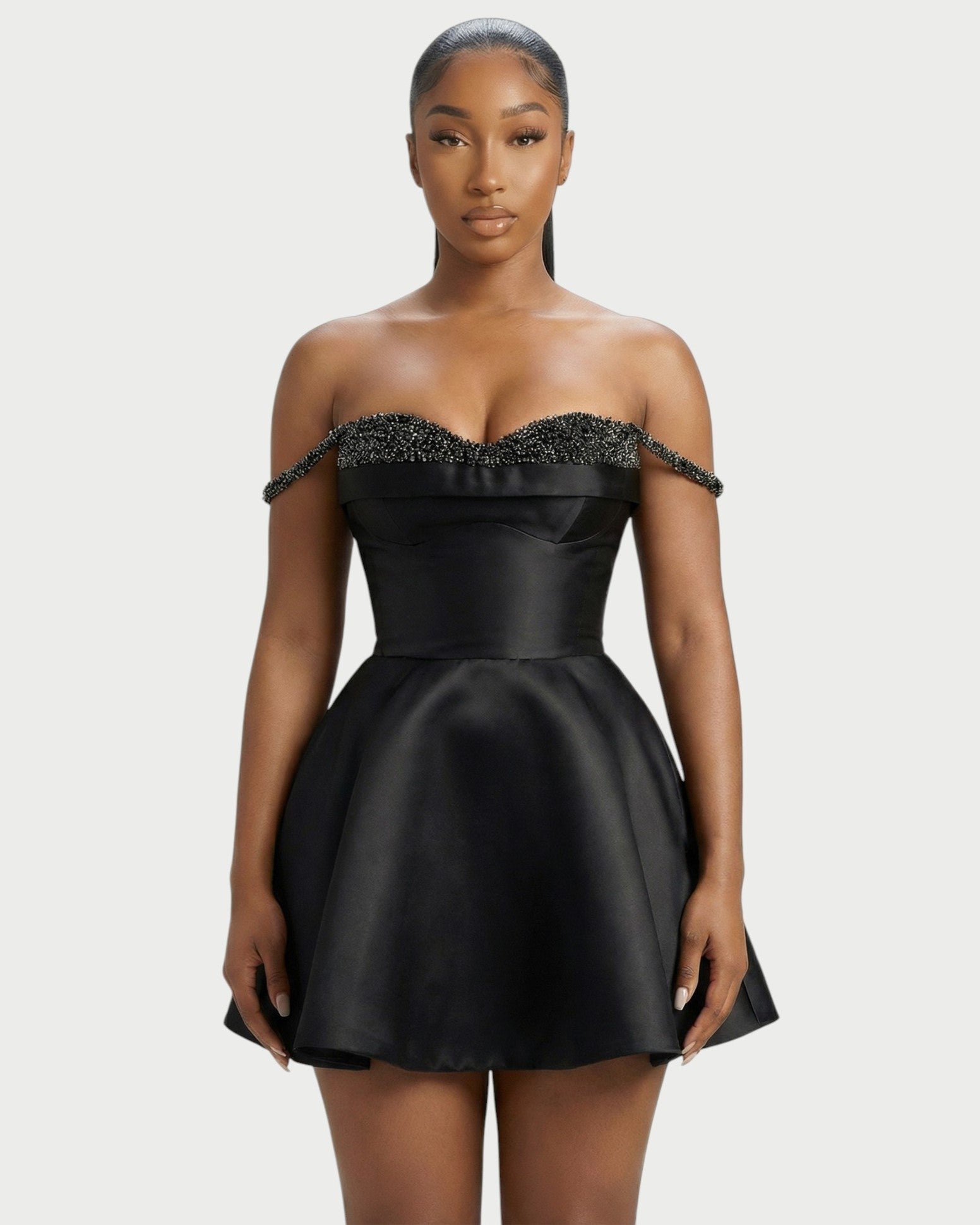 SELAH Sequin Corset Flare Mini Dress