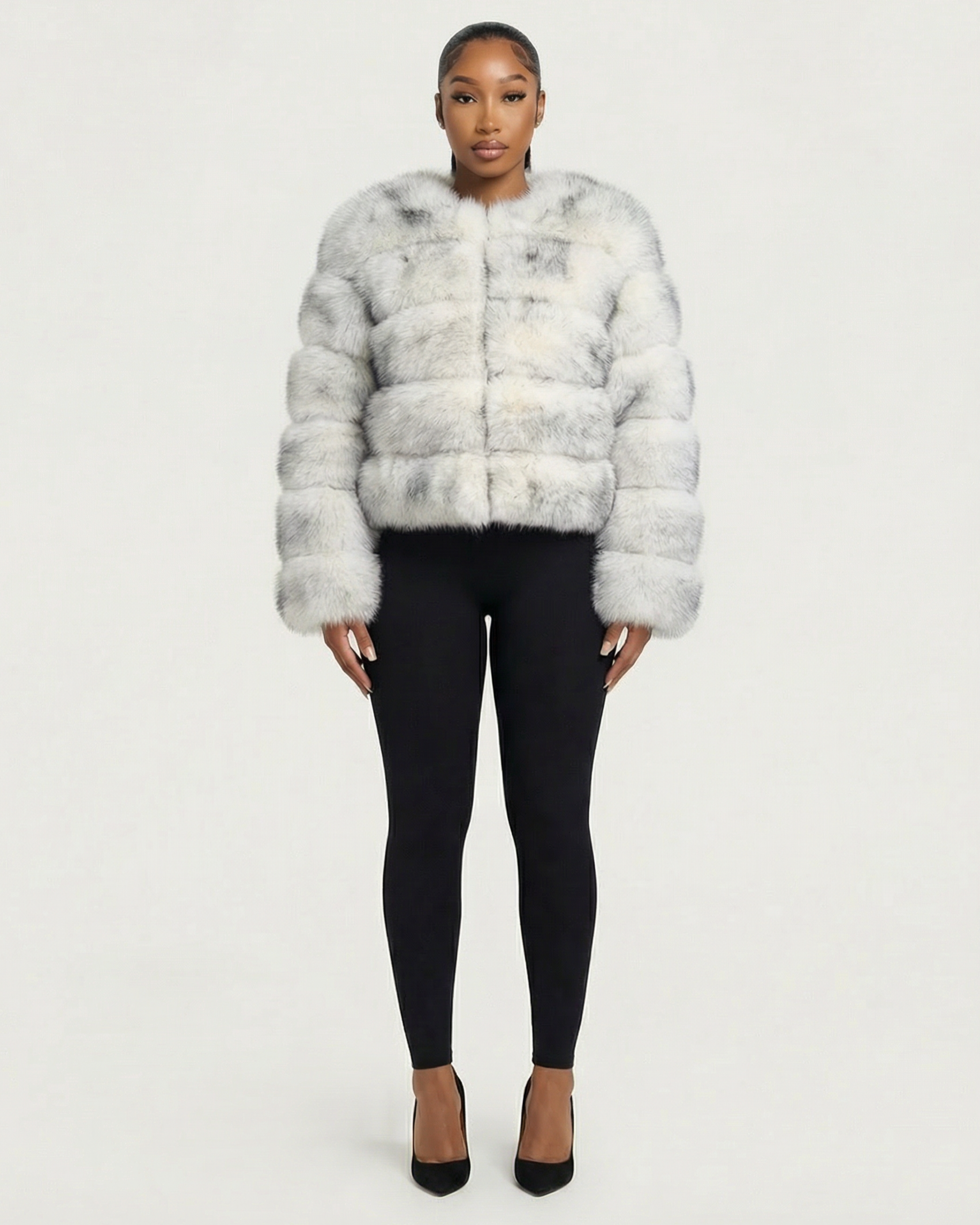 BEATRICE Faux Fur Bubble Jacket
