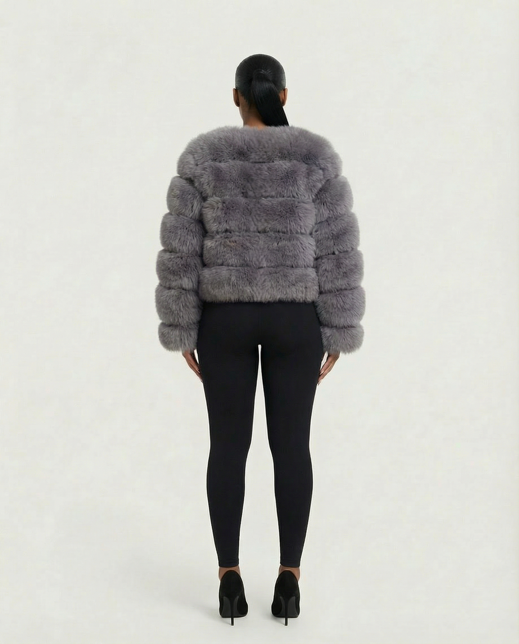 BEATRICE Faux Fur Bubble Jacket