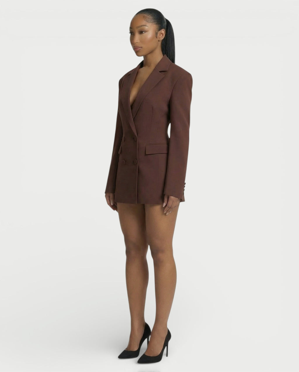 KESSIA Double Breasted Blazer Mini Dress