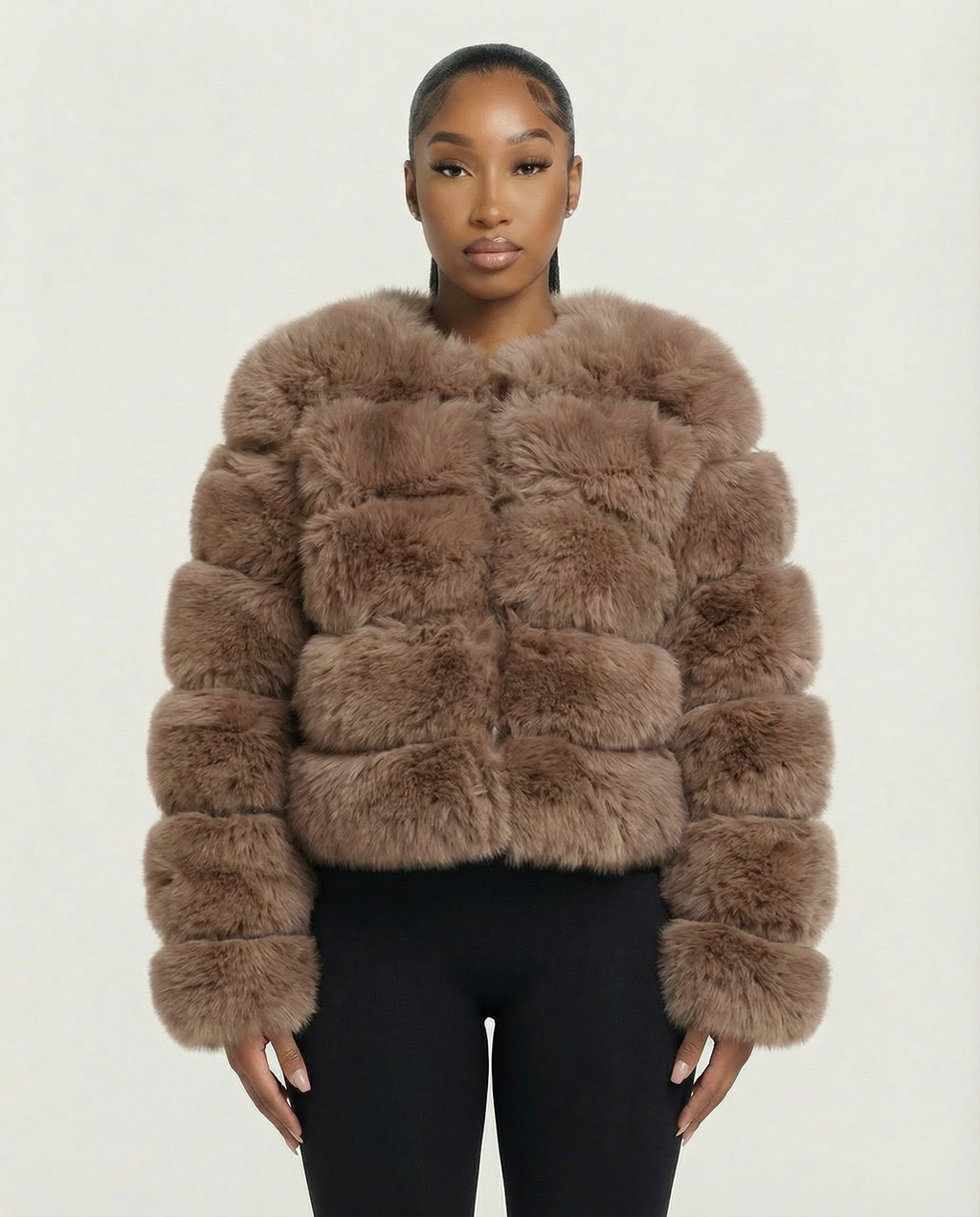 BEATRICE Faux Fur Bubble Jacket