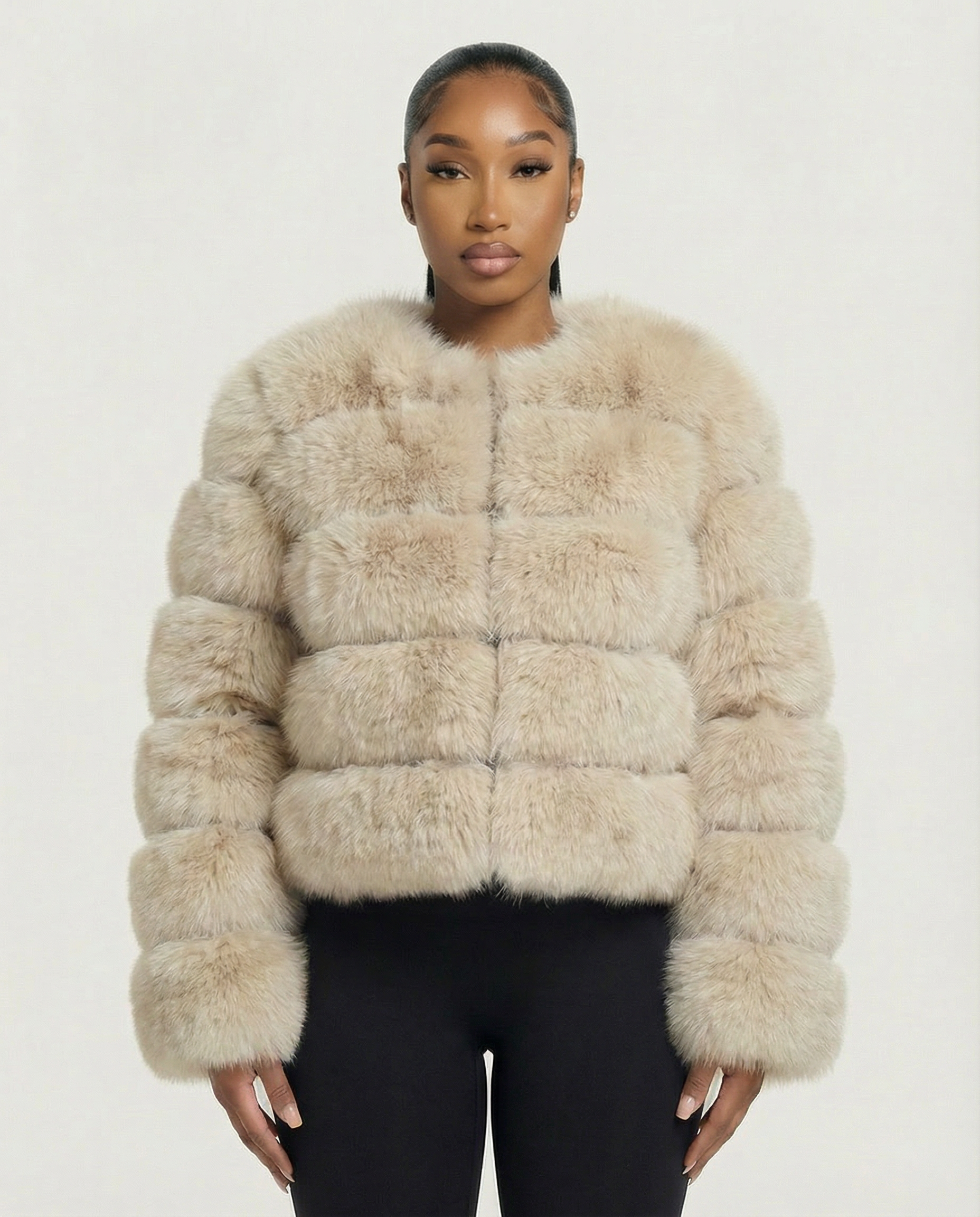 BEATRICE Faux Fur Bubble Jacket