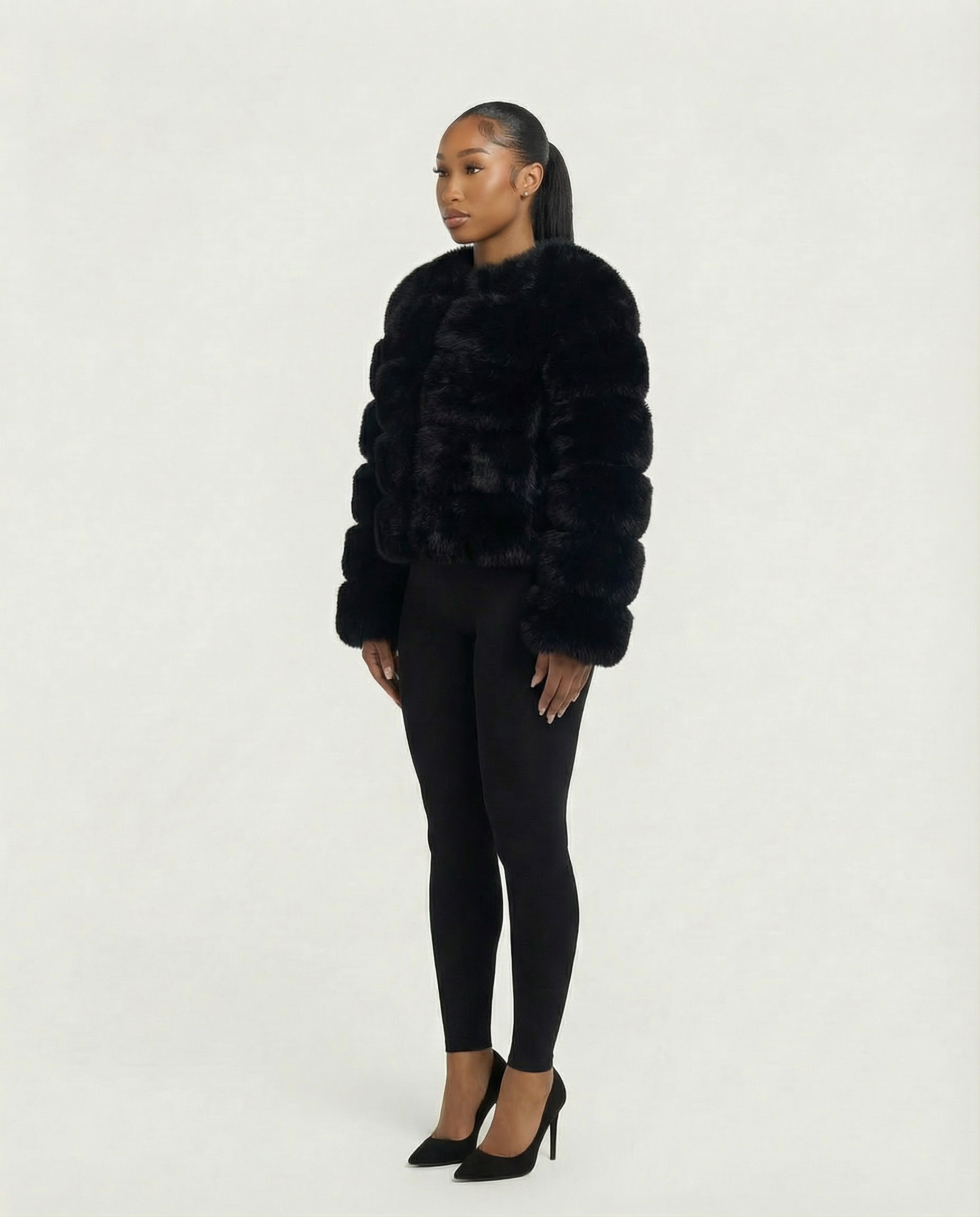 BEATRICE Faux Fur Bubble Jacket