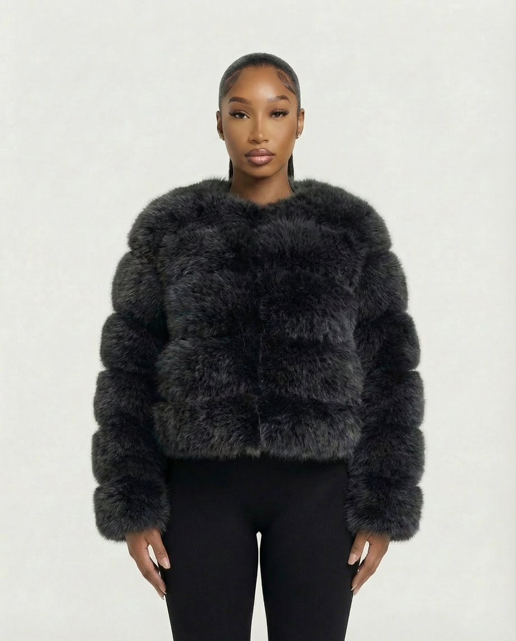 BEATRICE Faux Fur Bubble Jacket